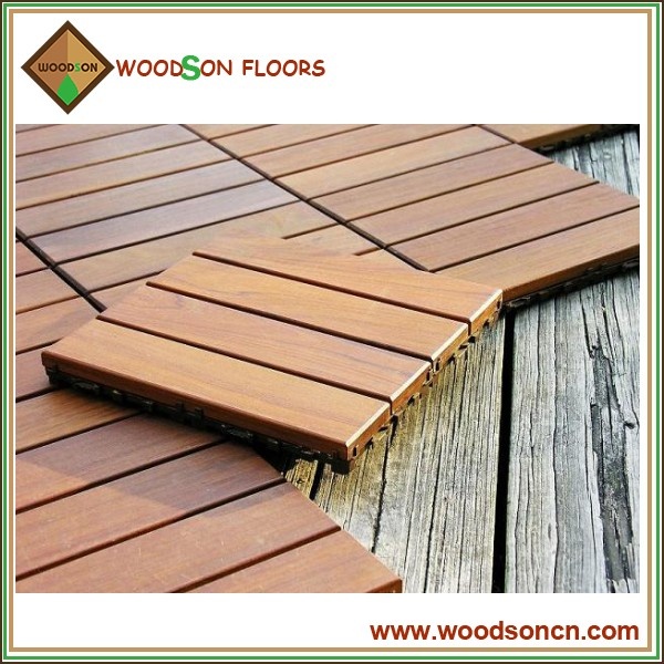 Balau Outdoor Wooden Decking Tiles