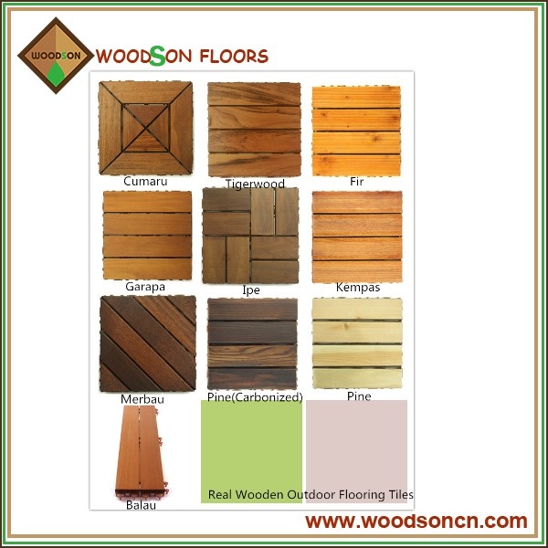 Wooden DIY Floor Decking Tiles